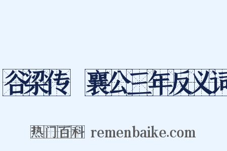 谷梁传·襄公三年反义词是什么意思的图片